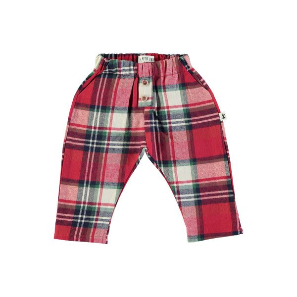 Pantaloni tartan in caldo cotone | Petit indi | inverno 24