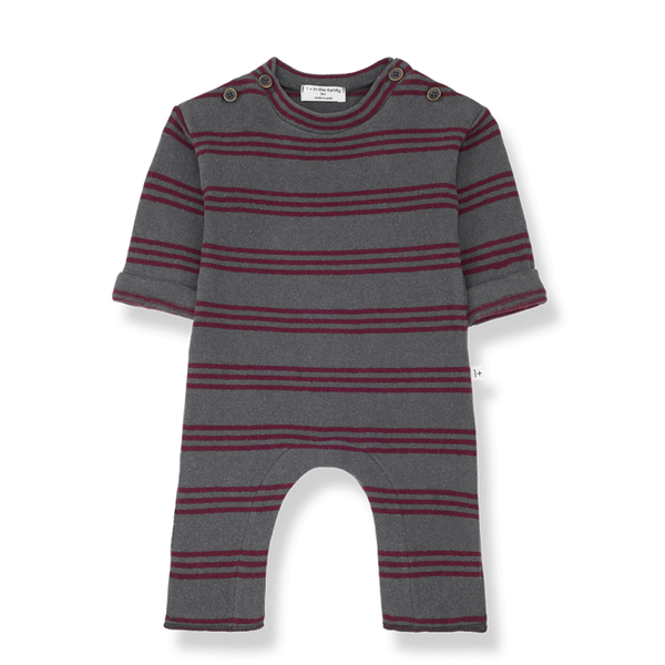 Tutina a righe in flanella di cotone extra morbido | 1+ in the family | inverno 24