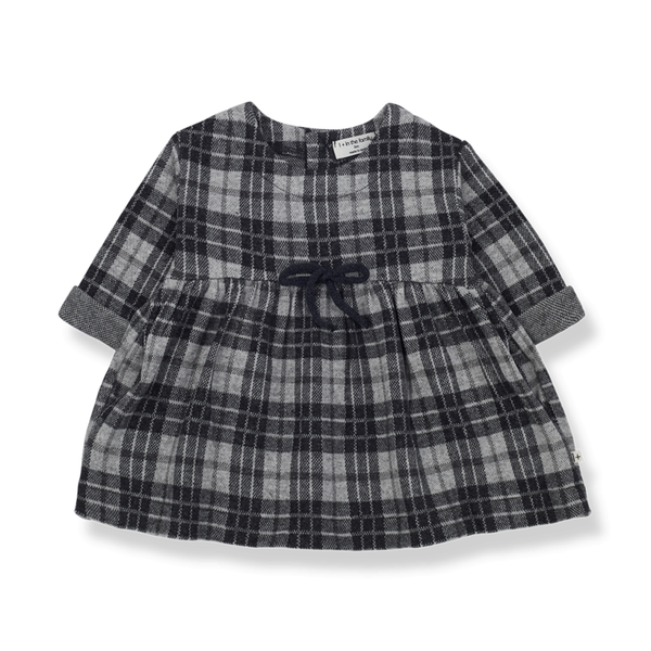 Vestito check in pile di cotone | 1+ in the family | inverno 24