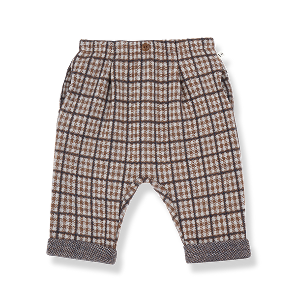 Pantaloni Pied de Poule con risvolto SIMON | 1+ IN THE FAMILY | AW25