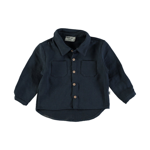 Camicia giacca in felpa di cotone riciclato | Petit indi | inverno 24