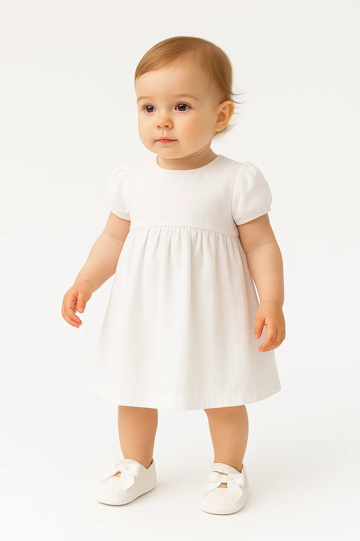 Scarpine eleganti bambina avorio per battesimo o matrimonio