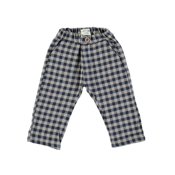 Pantaloni a quadretti in caldo cotone | Petit indi | inverno 24