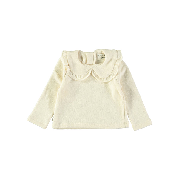 Blusa con Colletto con Merletto in Caldo Cotone | PETIT INDI | AW25