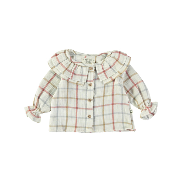Blusa con Colletto a Scacchi | PETIT INDI | AW25