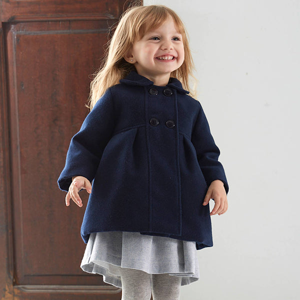 Cappotto in panno imbottito da bambina